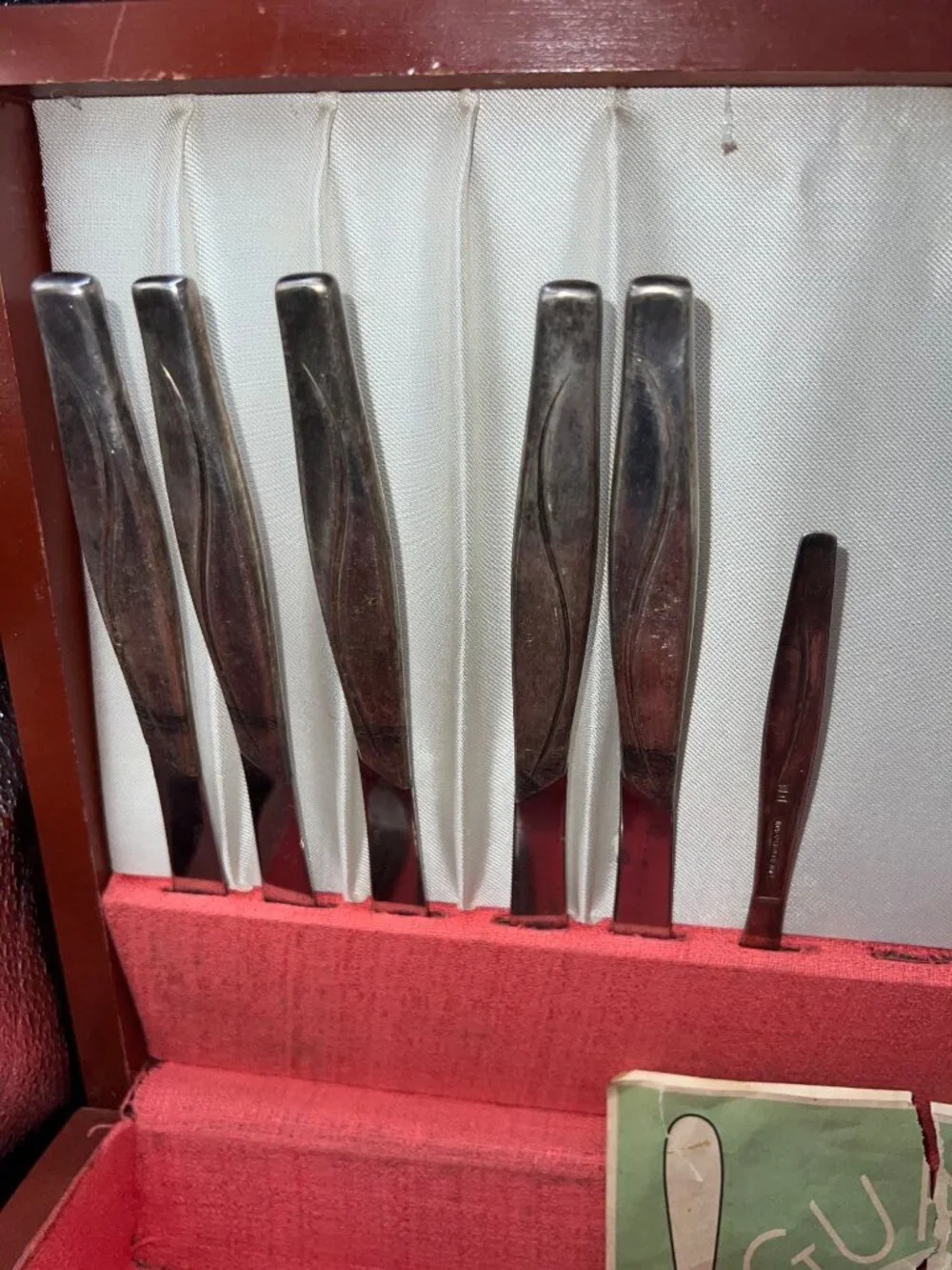 1847 Rogers Bros Silverplate Flatware Set TarnishResistant Chest Vintage incompl